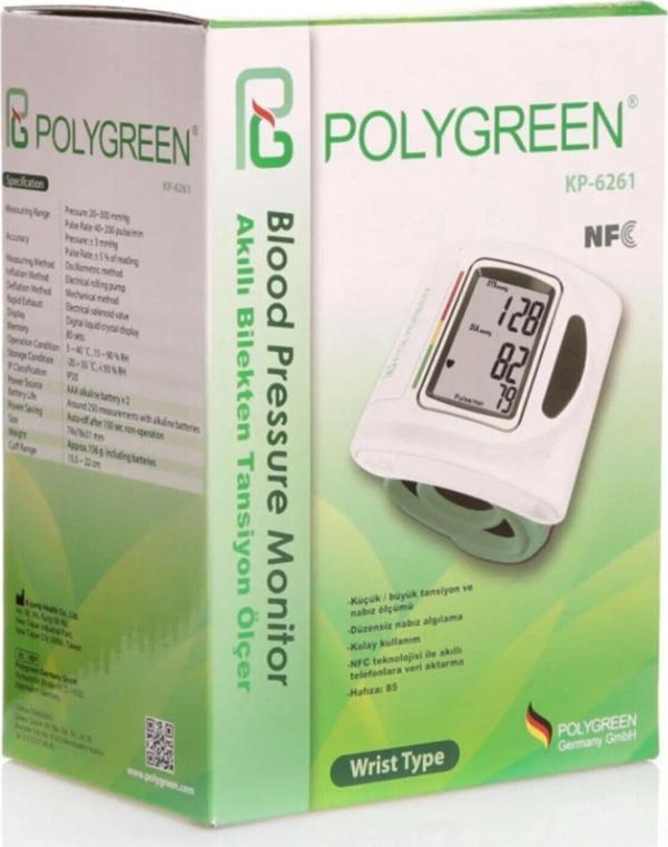 Polygreen Kp 6261 Akıllı Bilekten Tansiyon Ölçer - Image 1