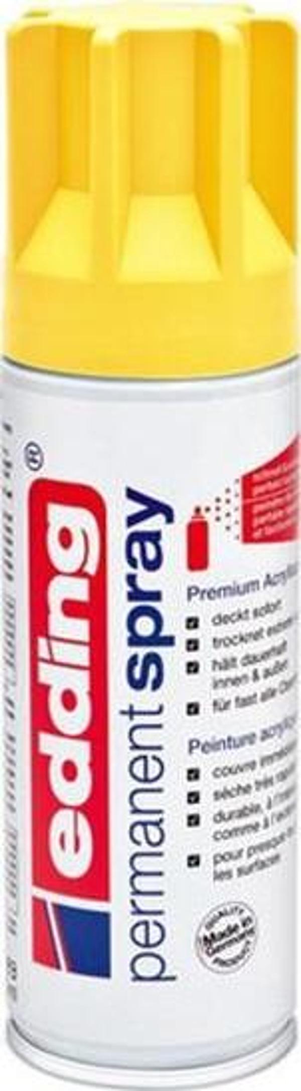 Edding Traffic Mat Sarı Permanent Sprey - Image 1