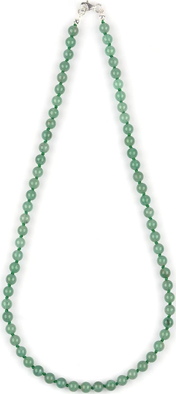Aventurin Doğal Taş 6 mm Düğümlü Kolye - Image 1