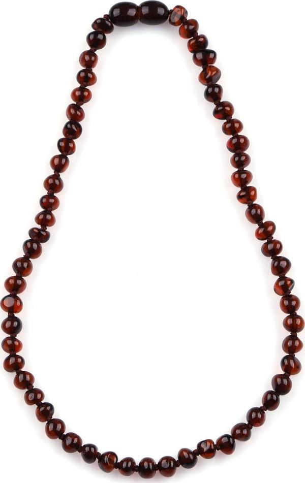 Damla Kehribar Bebek Diş Kolye Litvanya Sertifikalı – 30 cm - Image 1