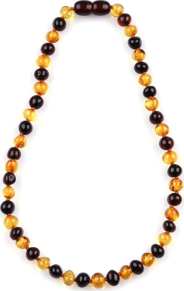 Damla Kehribar Bebek Diş Kolye Litvanya Sertifikalı – 30 cm - Image 1