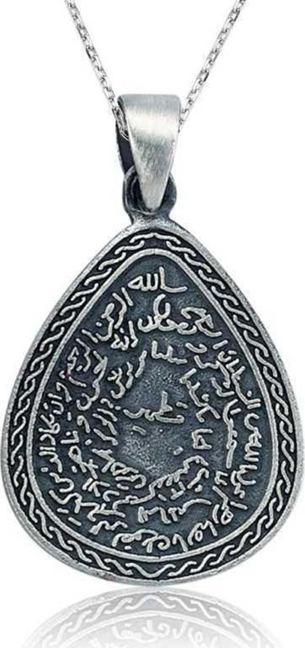 Gümüş Kıtmir Duası Damla Kolye - Image 1