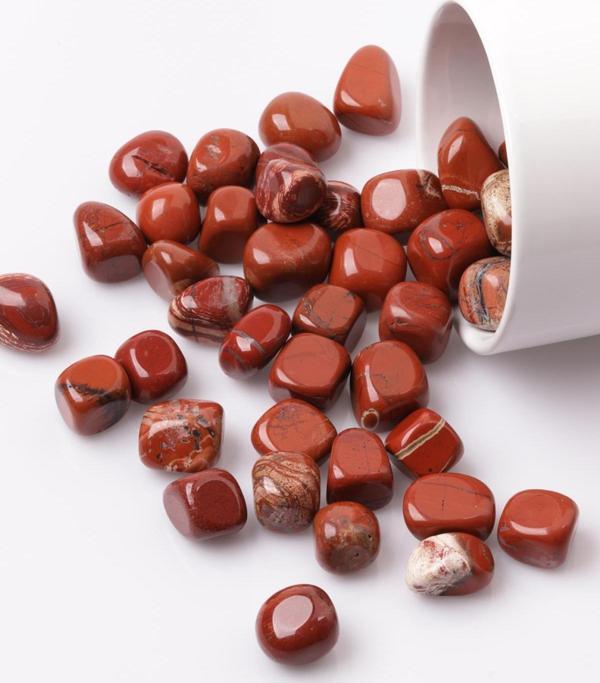 Red Jasper Doğal Taş Tamburlanmış Parça - Tımbıl - Image 1