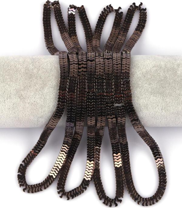 Hematit Doğal Taş Dizi 7 x 1 mm W Kesim - Image 1