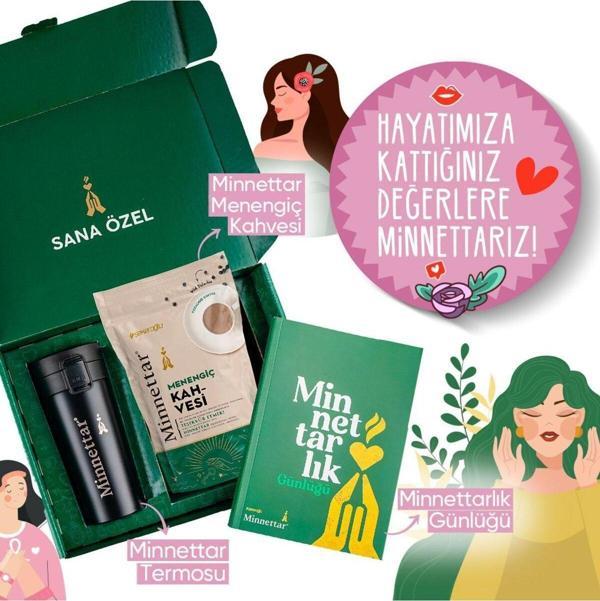 Şekeroğlu Minnettar Hediye Seti ( 1 Adet Termos 1 Adet Minnettar Menengiç Kahve 165 gr 1 Günlük ) - Image 1