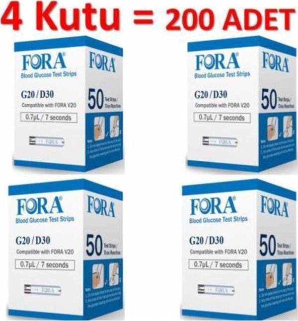 Fora G20 Şeker Ölçüm Strip (50'Li) / 4 Adet - Image 1