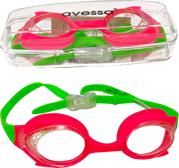 Avessa  Gs28-2 Çocuk Yüzücü Gözlüğü Pembe-Yeşil - Image 1