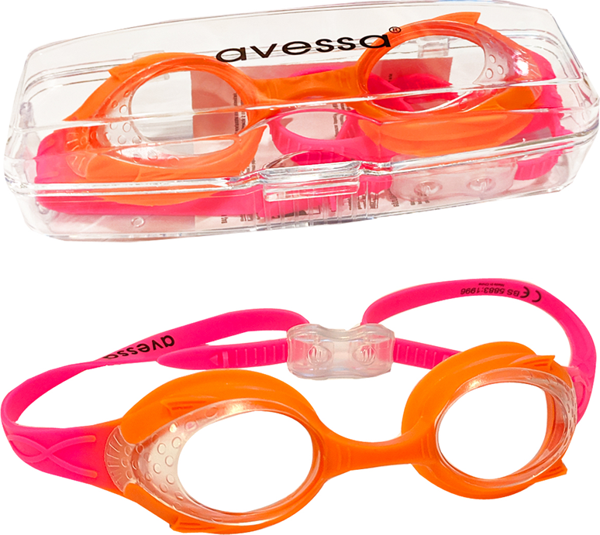 Avessa  Gs28-3 Çocuk Yüzücü Gözlüğü Turuncu-Pembe - Image 1