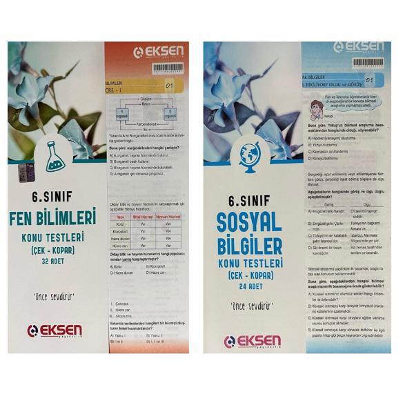 Eksen 6. Sınıf Fen Bilimler & Sosyal Bilgiler Yaprak Test - Eksen Yayınları - Image 1