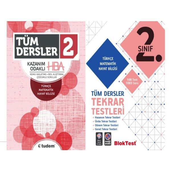 Tudem 2. Sınıf Tüm Dersler Kazanım Odaklı HBA - Tüm Dersler Tekrar Testleri - Tudem Yayınları - Ders Kitapları - Image 1