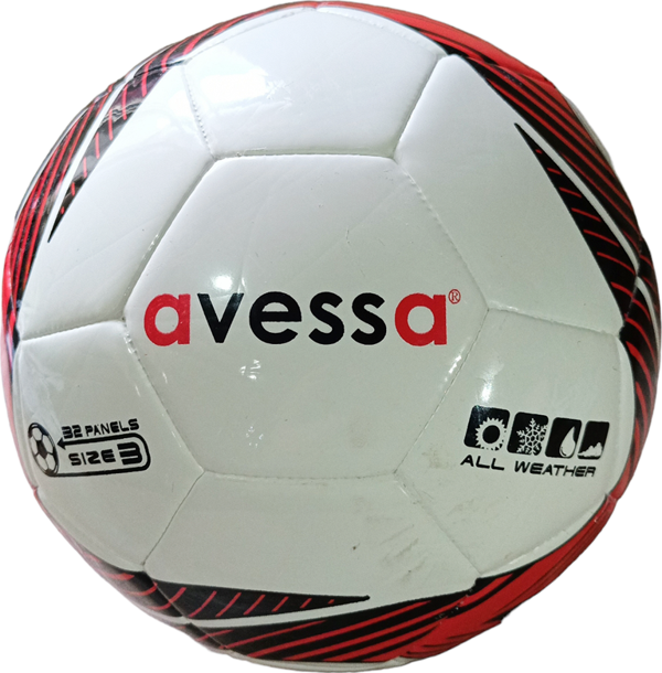 Avessa Hft-3000-100  Hybrid Futbol Topu 3 No Siyah\ Kırmızı - Image 1