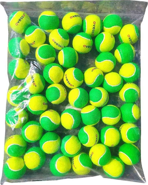 Avessa  Tt-9 Tenis Topu Yeşil 9 Yaş Çocuk Poşette 48'Li - Image 1