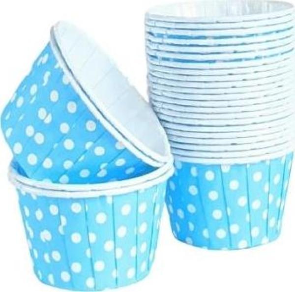Dolphin Mavi Puantiyeli Muffin-Kek Kapsülü 25li
 - Image 1