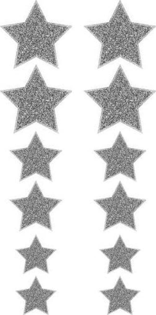 Gümüş Yıldız Sticker Set 12li
 - Image 1
