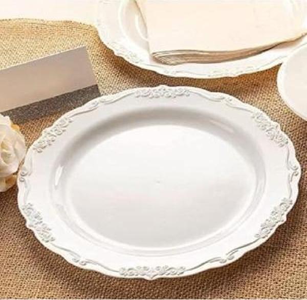 Lüks Plastik Beyaz Tabak 19cm 10lu
 - Image 1