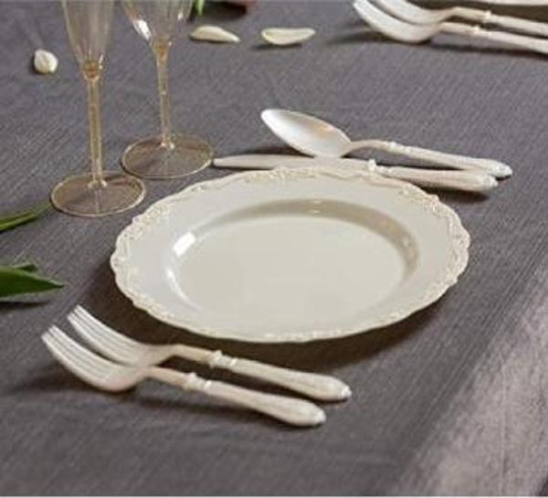 Lüks Plastik Beyaz Tabak 23cm 10lu
 - Image 1