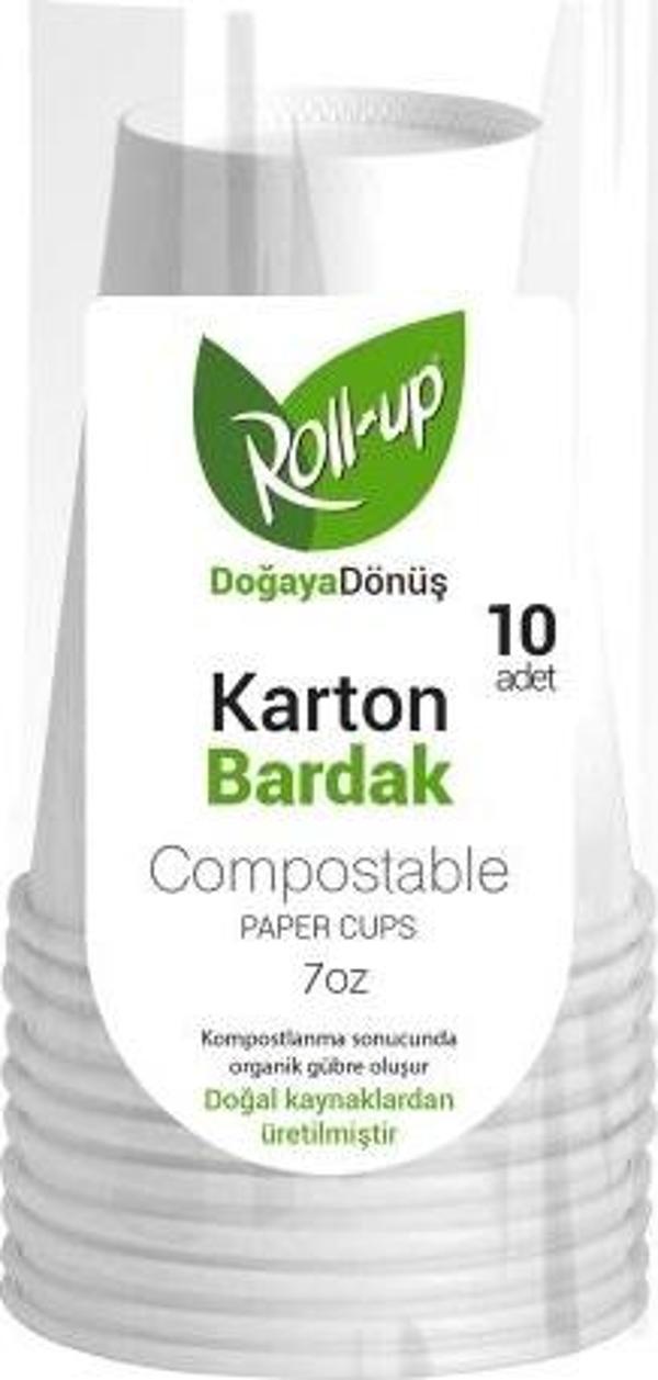 Roll-Up Doğa Dostu Karton Bardak 7oz 10lu
 - Image 1