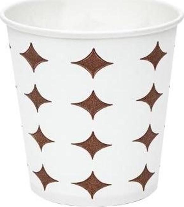 Roll-Up Karton Bardak 6,5oz Desenli Beyaz 50li
 - Image 1