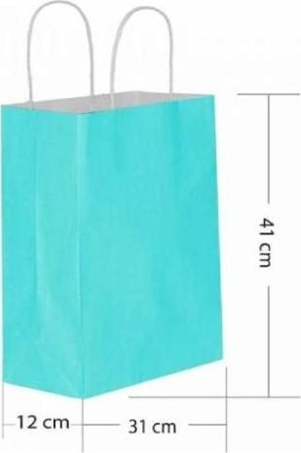 Roll-Up Kraft Çanta Açık Mavi Büyük Boy 31x41cm 25li
 - Image 1