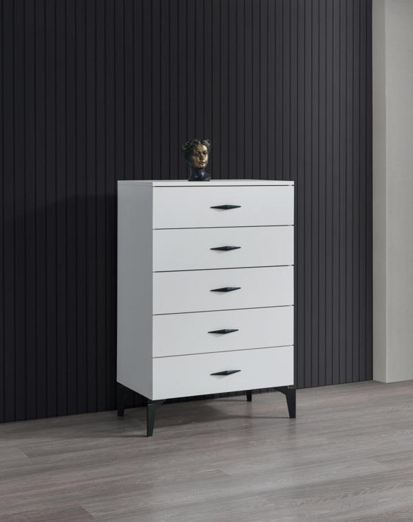Sivas Gözde Mobilya Çizgi 5 Çekmeceli Şifonyer 70x43x110 cm - Image 1