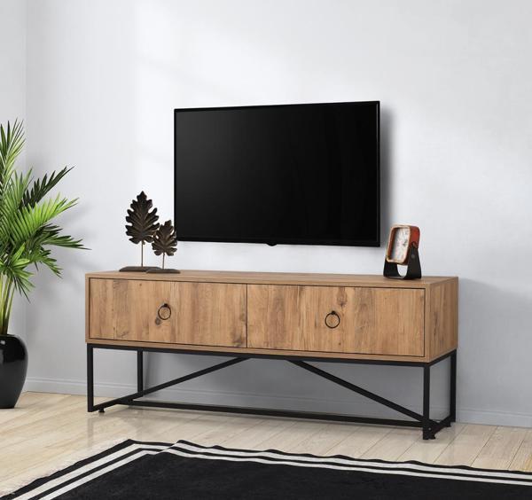 Sivas Gözde Mobilya Loft Ferforje Çekmeceli Tv Sehpası 150 cm - Image 1