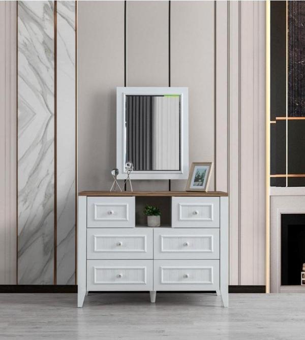 Sivas Gözde Mobilya Yalı Modern Çekmeceli Aynalı Şifonyer 110 x 45 x 165 - Image 1