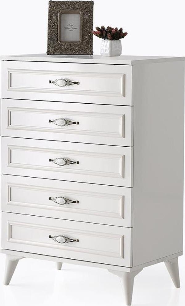 Sivas Gözde Mobilya Irmak 5 Çekmeceli Şifonyer 70x46x105 cm - Image 1