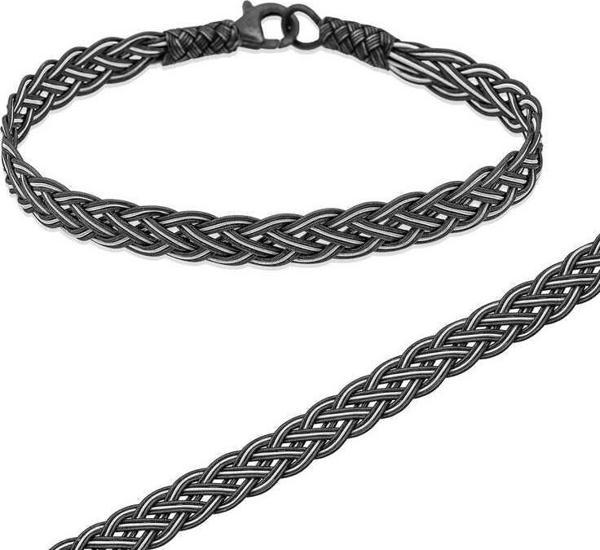 Gümüş Örgü Kazaziye Unisex Bileklik - Image 1