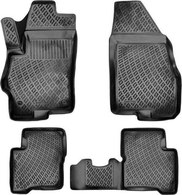 Rizline Fiat Linea 3d Paspas Havuzlu 2007 - 2017 Arası Siyah 4 Lü Set - Image 1