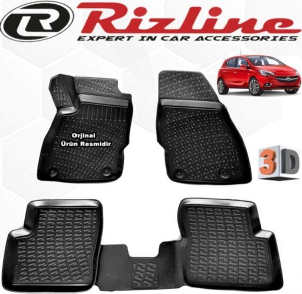Rizline Opel Corsa E 3d Paspas Havuzlu Hb 2015 - 2020 Arası Siyah 4 Parça Set - Image 1