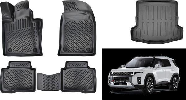 Rizline RİZLİNE SSANGYONG TORRES -ARACA ÖZEL ÜRETİM- 3D KAUÇUK HAVUZLU PASPAS VE BAGAJ HAVUZU SETİ - Image 1