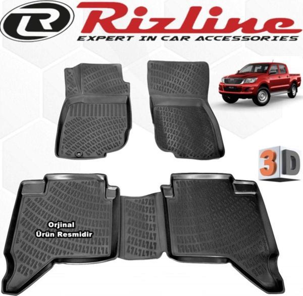 Rizline Toyota Hilux 3d Paspas Havuzlu 2010 - 2015 Arası Siyah 4 Parça Set - Image 1