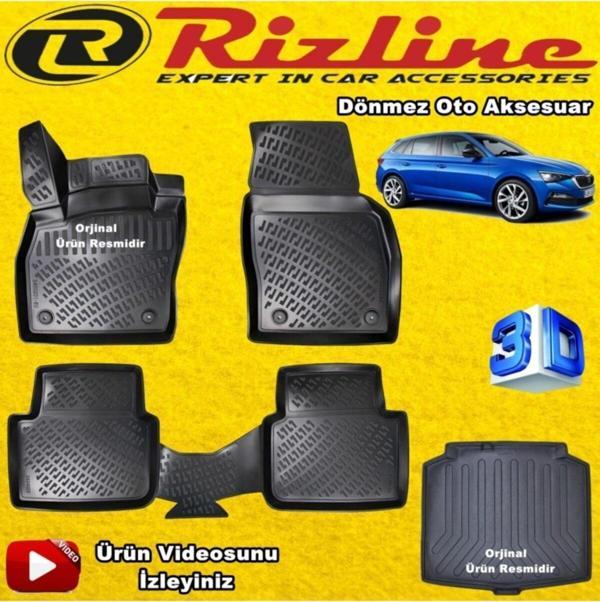 Rizline Skoda Scala 3d Havuzlu Paspas+bagaj Havuzu 2020 Sonrası - Image 1