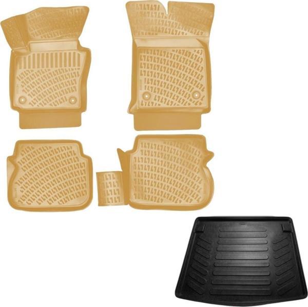 Rizline Volkswagen Caddy 3D BEJ Havuzlu Paspas + 3D Bagaj Havuzu Paspası 2004-2020 Arası Marka - Image 1