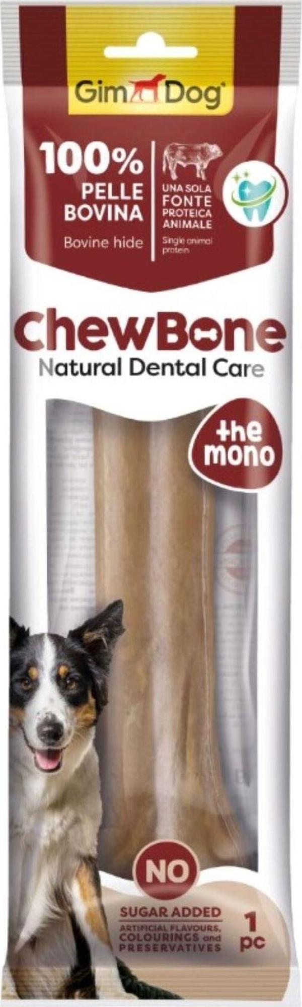Gimdog Chew Bones Press Köpek Çiğneme Kemiği 10'' 210 Gr 1'li Naturel - Image 1