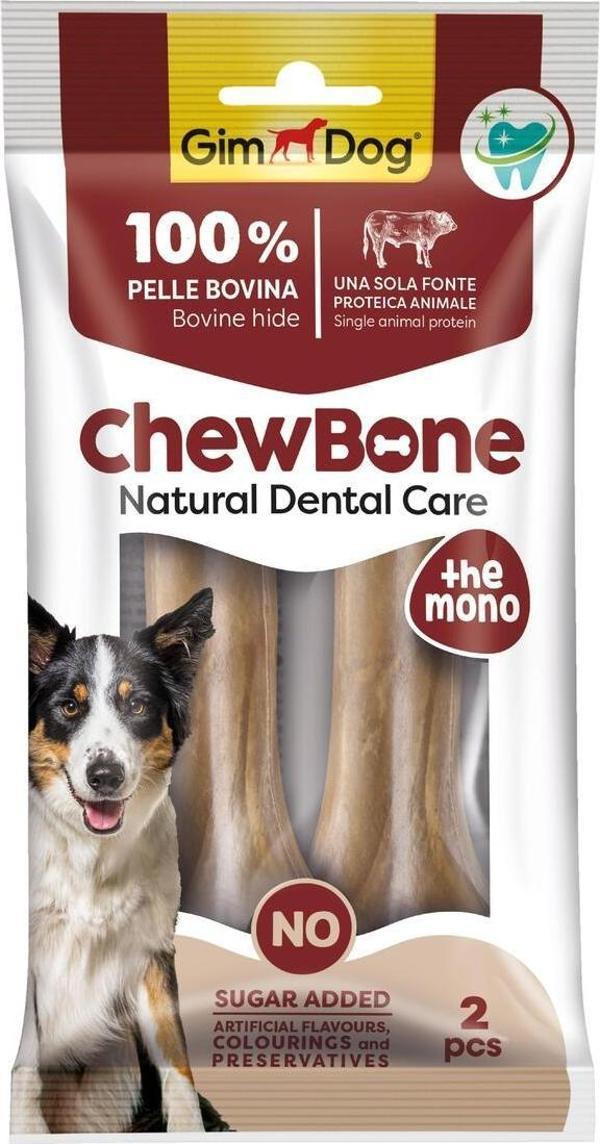 Gimdog Chew Bones Press Köpek Çiğneme Kemiği 5,5’’ 150 Gr 2li Naturel - Image 1