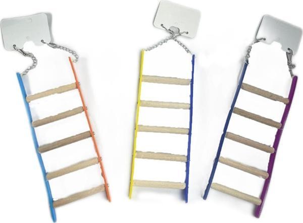Miapet Kuşlar İçin Pleksi Ahşap Oyuncak Merdiven 30 Cm - Image 1