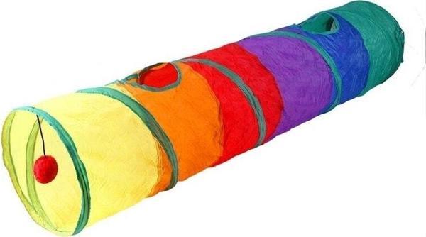 Glipet Kedi Tüneli Oyuncak Gökkuşağı 120 Cm-mad179 - Image 1