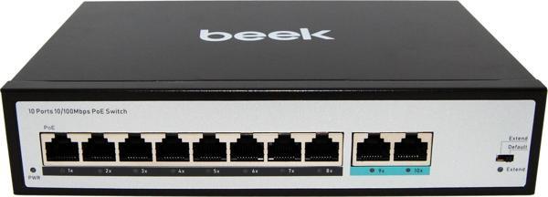 8 Ports 10/100Mbps PoE Switch with 2100Mbps RJ45 Uplink - Image 1