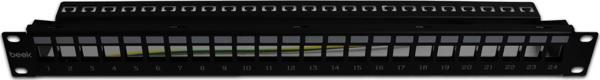 Beek 19&quot; 1U 24 port Modüler Patch Panel, Zırhlı/Shielded (Keystone Jacklar haricen temin edilme - Image 1