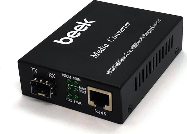 Beek Gigabit Ethernet to Gigabit SFP Media Converter 10/100/1000Base-T to 1000Base-Fx  - Image 1