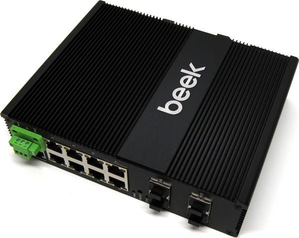 Beek Yönetilebilir L2+ 10G Endüstriyel PoE Switch&lt;br&gt;8 x 10/100/1000T&lt;br&gt;4 x 1/10G SFP+& - Image 1