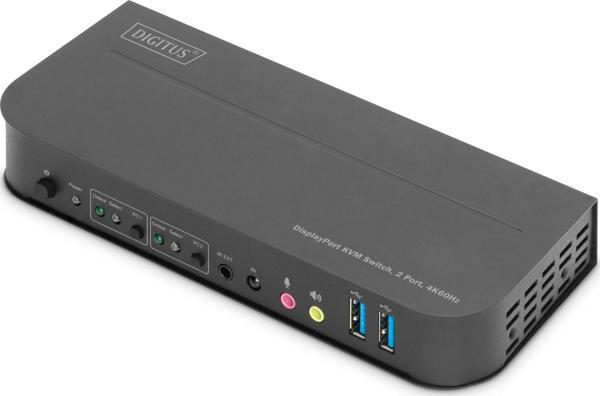 Digitus 2 Port USB 3.0 DisplayPort KVM Switch, 4K60Hz, KVM (Keyboard/Video Monitor/Mouse) Periferi ( - Image 1