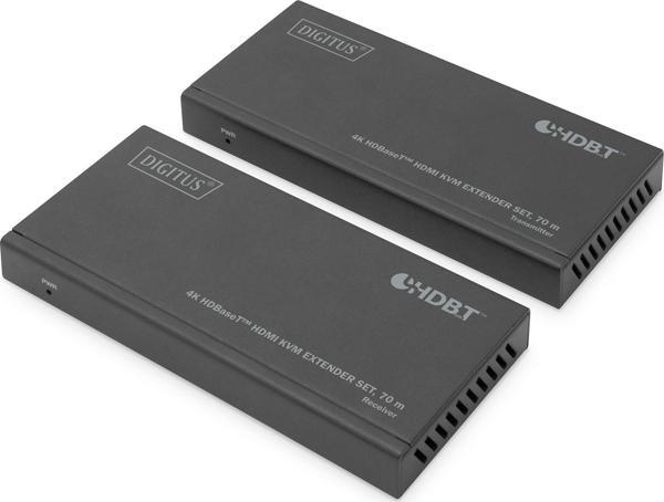 Digitus 4K HDBaseT HDMI KVM Sinyal Uzatma Seti, 70 metre 4K HDBaseT HDMI KVM Extend - Image 1