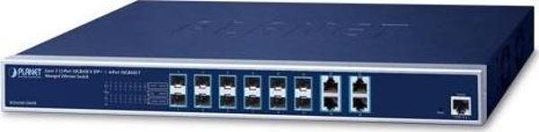 Layer 3 12-Port 10GBASE-X SFP+ + 4-Port 10GBASE-T Managed Ethernet Switch with 48V DC Redundant Powe - Image 1