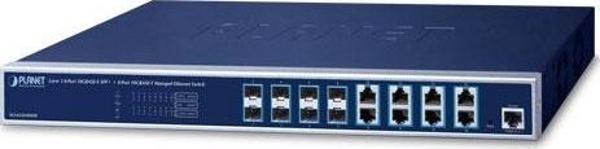 Layer 3 8-Port 10GBASE-X SFP+ + 8-Port 10GBASE-T Managed Ethernet Switch with 48V DC Redundant Power - Image 1