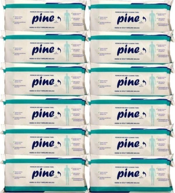 Pine Alkolsüz Hasta Perine Ve Vücut Temizleme Havlusu 50 Li X 12 Paket - Image 1