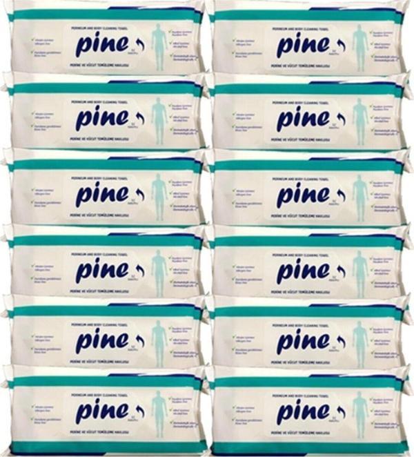 Pine Hasta Perine Ve Vücut Temizleme Havlusu 50'Li X 12 Paket - Image 1