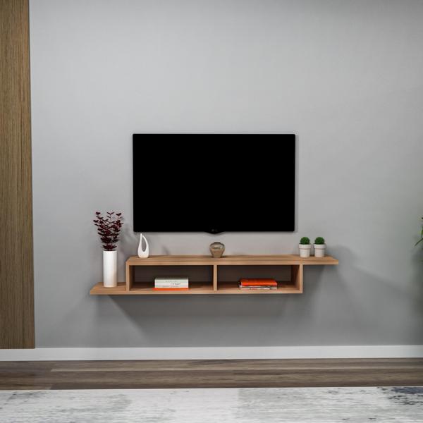 Arnetti Muson Raflı Duvara Monte TV Sehpası, Atlantik Çam - Muson - Image 1