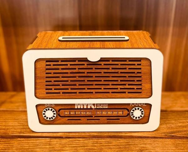 Ahşap Nostalji Kumbara Radyo  - Image 1